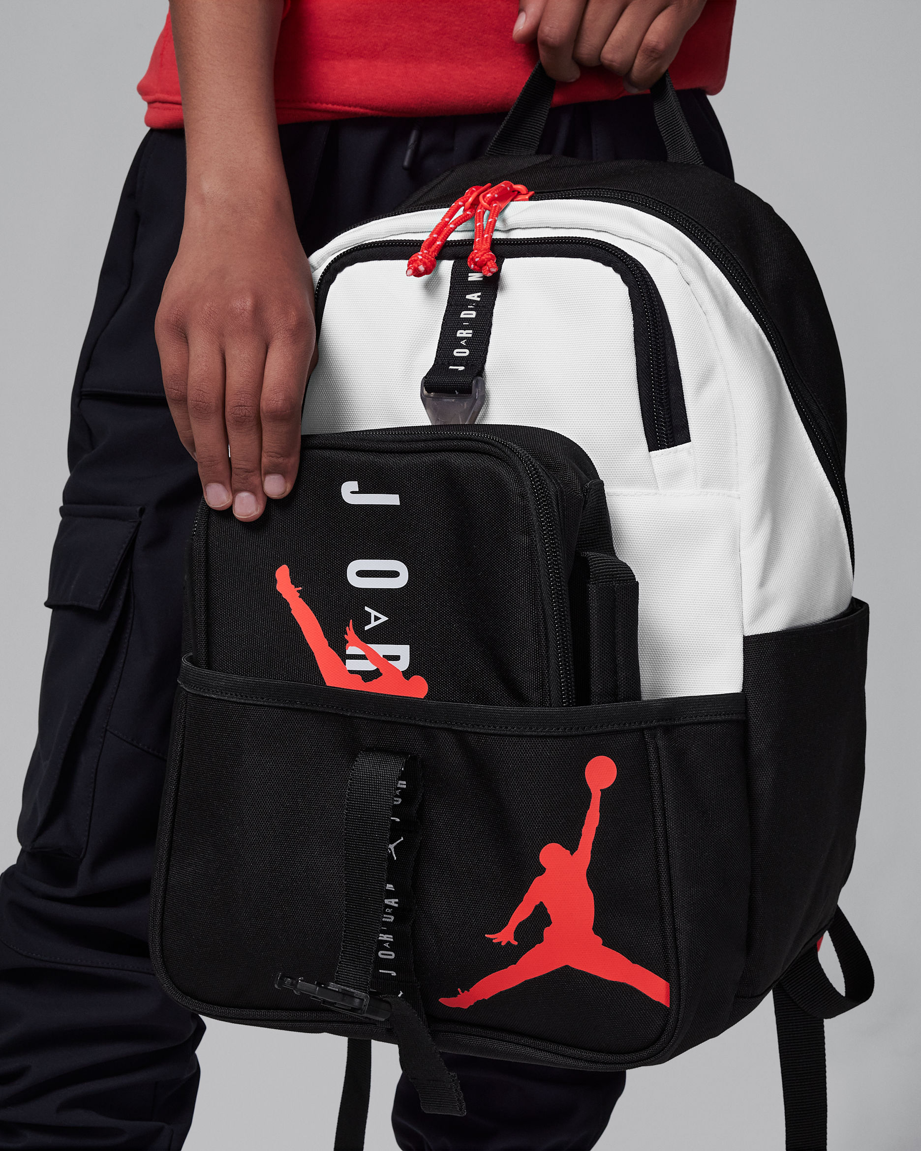 Air Jordan Big Kids' Backpack (18L) and Lunch Bag (3L). Nike JP